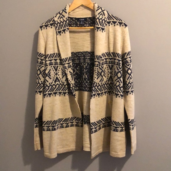 Chaps Sweaters - CHAPS BUTTON FRONT WRAP CARDIGAN (M)